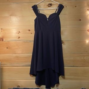 City Studio Navy Off The Shoulder Macy’s Juniors Dress